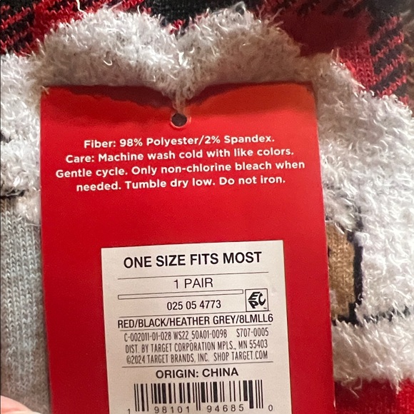 Wondershop Kids Santa and Gingerbread Socks - Red and Brown - NWT - Picture 4 of 6